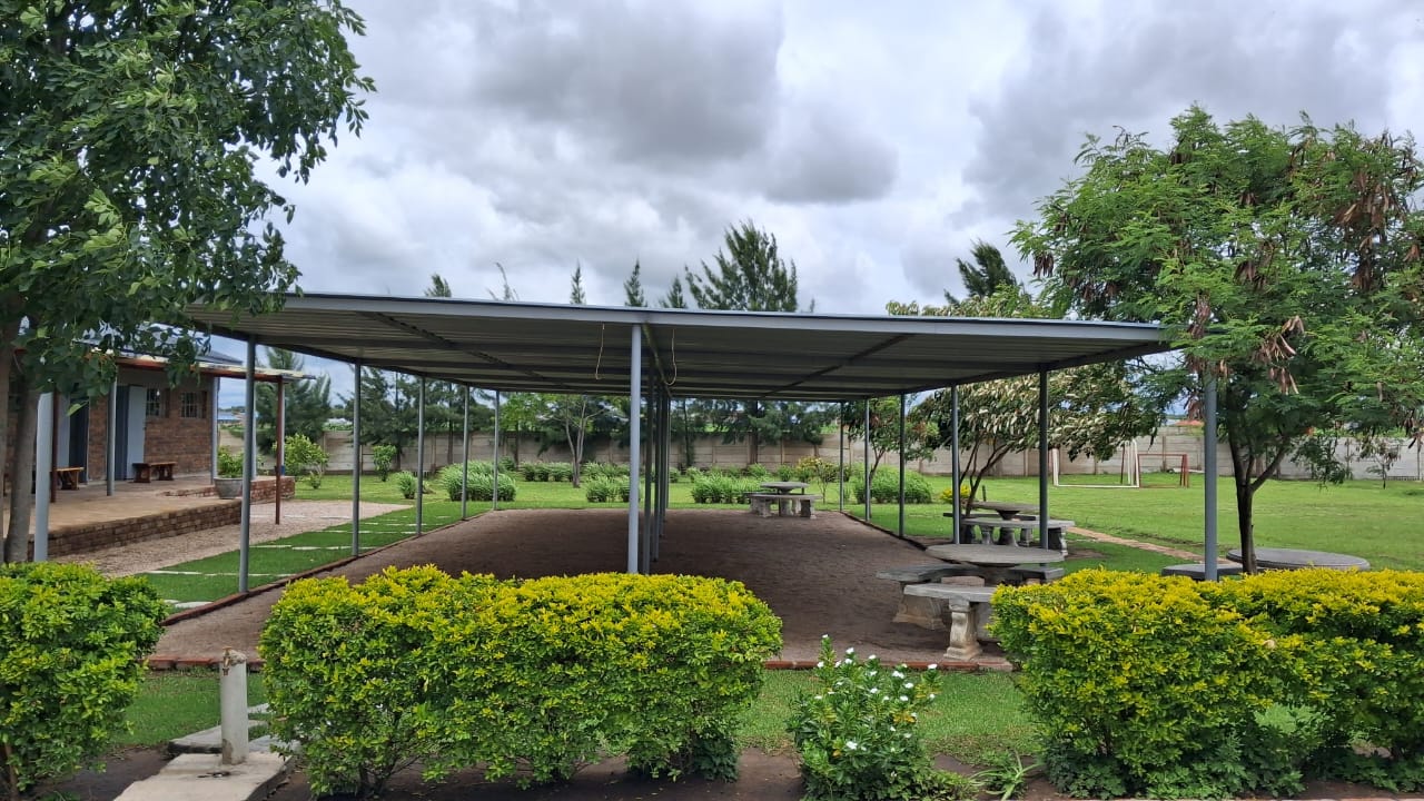 Outdoor pavilion and garden seating